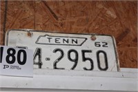 1962 Tennessee License Plate