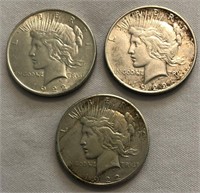 1922-P, 1922-D & 1922-S Peace Dollars