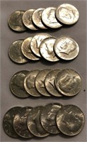 (20) Silver Kennedy Half-Dollars