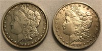 1888-O & 1889-O Morgan Dollars