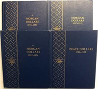 (4) Empty Morgan & Peace Dollar Albums