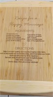 Bamboo Wood Cutting Board With Design on Back