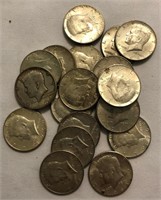 (20) Silver Kennedy Half-Dollars