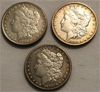 1890-P, 1890-O & 1890-S Morgan Dollars