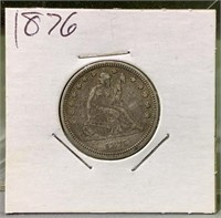 1876 seated half Dollar