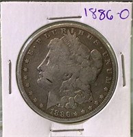 1886 O US Morgan silver dollar