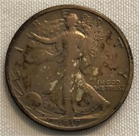 1917-P (Obv) Walking Liberty Half-Dollar