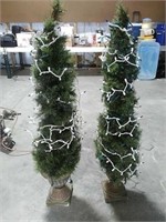 Artificial Christmas Trees with Decorative Bases