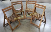 (4) LEIGH COUNTRY STOW AWAY DINING CHAIRS