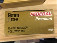 50 Rounds of 9mm - 124gr. HP