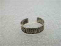 Vintage Sterling Silver Toe Ring, Adjusts. Sz 2.5