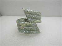 Vintage Confetti Lucite Clamper Bypass Bracelet, 6