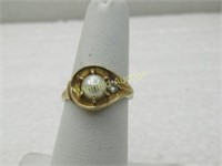 Vintage 1950's Pearl Vari Gem Ring, Sz. 6.5, 2.91