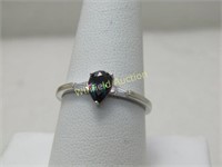 Sterling Silver Created Mystic Topaz CZ Ring, Sz.