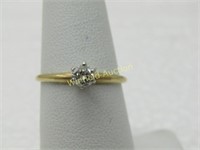 Vintage 14kt Diamond Engagement ring, 1/4 CT, Sz.