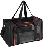 X-ZONE PET Dog Carrier for Travel - Black/Red