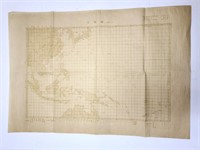 WWII Japanese Weather Grid Map of East Asia