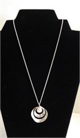 Sterling Silver Necklace with Pearl Pendant