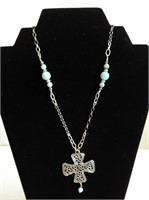 Southwestern Style Turquoise & Silver Necklace