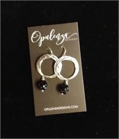 Sterling Silver with Black Onyx Earrings