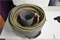 Galvanized Rope Can with Ropes