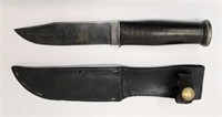WWII USN Ka-Bar MK1 Fighting Knife w/ Scabbard