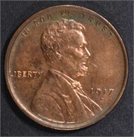 1917-D LINCOLN CENT CH BU RB