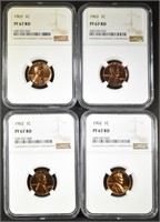 2-1962 & 2-63 LINCOLN CENTS NGC PF-67 RED