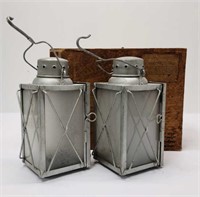 2 1940 WWII Luftwaffe Lanterns in Send Home Box