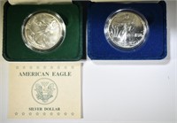 1988 & 1992 AMERICAN SILVER EAGLES