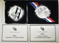 LOT OF 2 COMMEMORATIVE COINS: