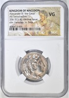336-323 BC AR TETRADRACHM NGC VG