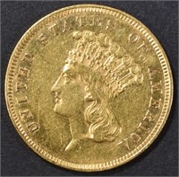 1859 GOLD $3 INDIAN  XF