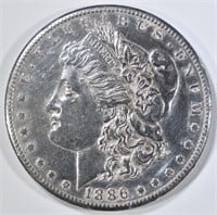 1886-S MORGAN DOLLAR  AU/BU CLEANED