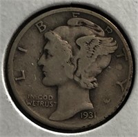 1931-P/D/S Mercury Dimes