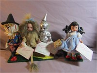Wizard of Oz Set 4 Dolls 8" L