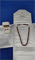 Authentic Pearl Necklace and Earrings