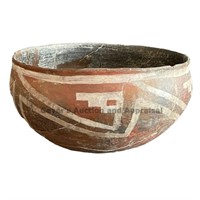 Gila Polychrome Stepped Flag Bowl