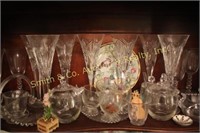 GLASSWARE, GLASSES, CANDLE HOLDERS, MISC