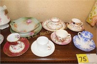 SEVERAL ANTIQUE & COLLECTIBLE CUPS & SAUCERS