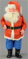 COMPOSITION SANTA WITH FUR BEARD CANDY CONTAINER