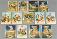 GROUP OF 13 DATE CHANGEABLE POSTCARDS