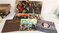 Vintage record lot.  Beach boys, monkees, rod
