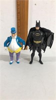 1980s Batman and the penguin figures