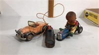 Mar toys vintage remote control tin car and tin