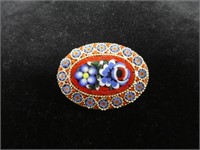 MICROMOSAIC BROOCH 1.5 INCHES