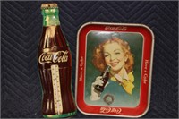 Coke-Cola Tray and Thermometer