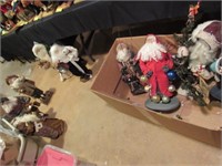 8 Assorted Santa Figurines - Handcrafted