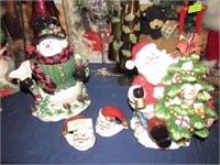 3 Holiday Décor Items Incl. Cookie Jars