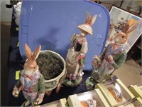 3 Assorted Fitz & Floyd Easter Bunny Figures